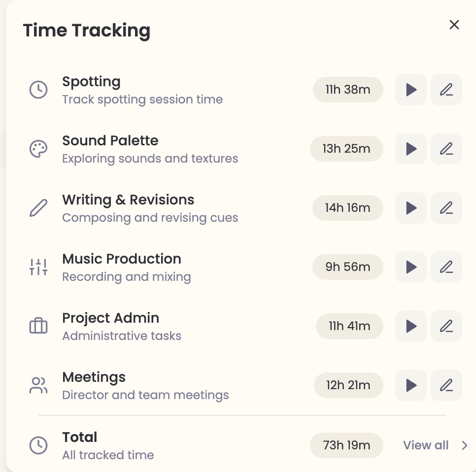 Log Working Sessions